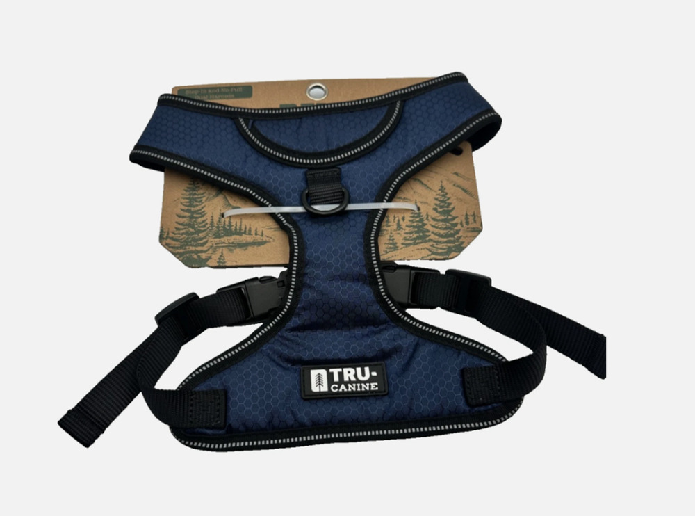 Tru-Canine Designer Step-In No Pull Dual Harness Navy Blue/ Large